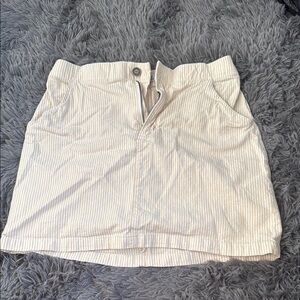 Hollister Tan and White Mini Skirt Casual Resort Wear